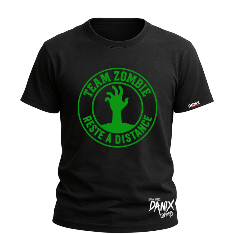 Tshirt Team Zombie Reste à distance [DANIX CENSORED]